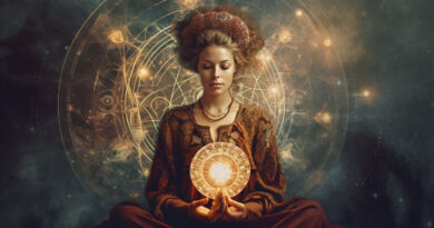 medytująca kobieta otwiera czakrę serca