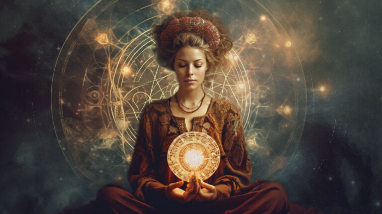 medytująca kobieta otwiera czakrę serca